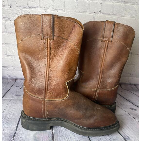 Justin Conductor 10” Work Boots Hazel Leather Mens Size 7 main image 9